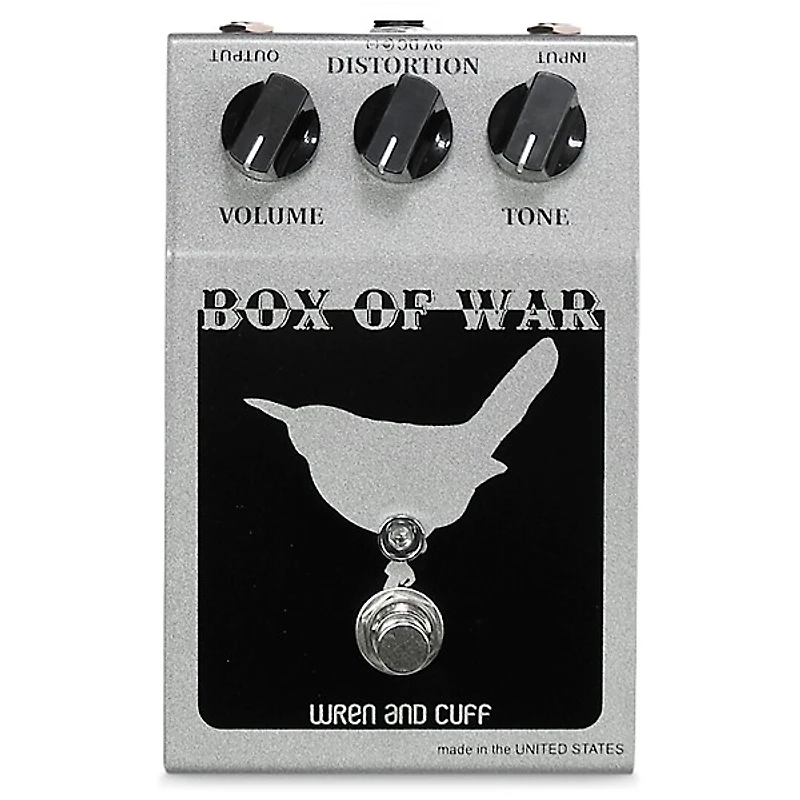 Wren And Cuff OG Box of War Reissue Distortion Effects Pedal Black and Grey