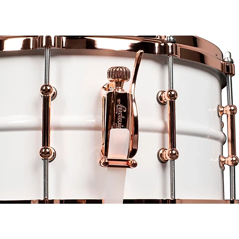 Restock Ludwig Polar-Phonic Brass Snare Drum With Copper Hardware 14 x 6.5 in.