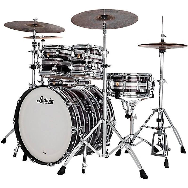 Ludwig Classic Maple 4-Piece Mod Shell Pack With 22" Bass Drum Digital Sparkle