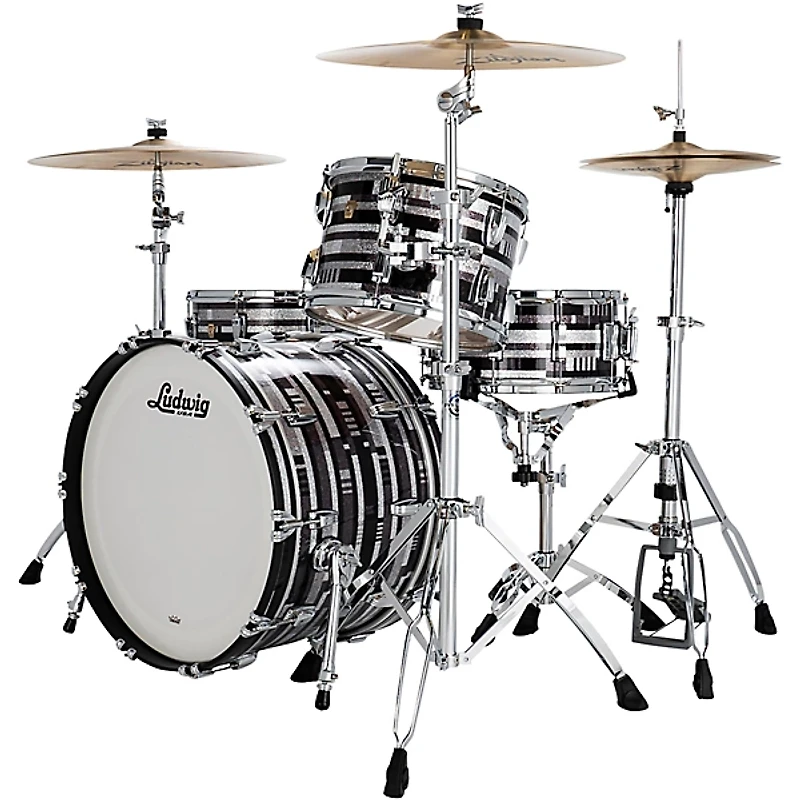 Ludwig Classic Maple 3-Piece Fab Shell Pack With 22" Bass Drum Digital Sparkle