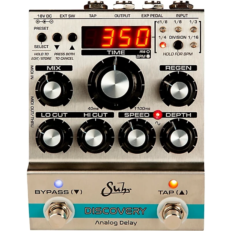 Suhr Discovery Analog Delay Effects Pedal Silver