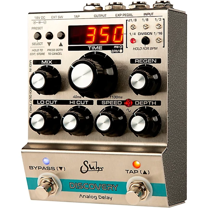 Suhr Discovery Analog Delay Effects Pedal Silver