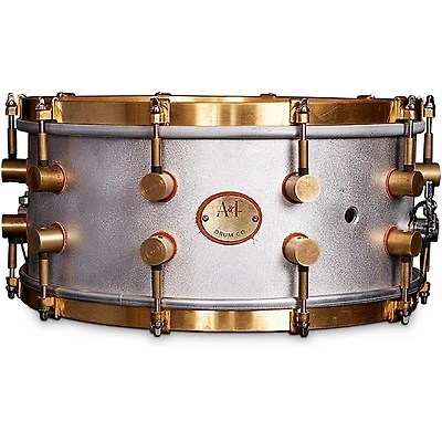 A&F Drum  Co A&F'ers Bell Series Aluminum Snare Drum With Untreated Brass Hardware, 14x6x5"