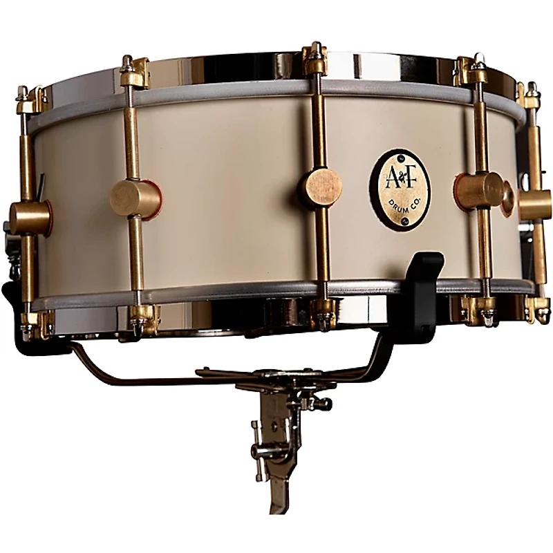 A&F Drum  Co 1901 Limited-Edition 14x6.5" Antique White Steam Bent Maple Snare Drum