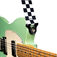 D'Addario 50MM Skater Checkerboard Auto Lock - Black and White