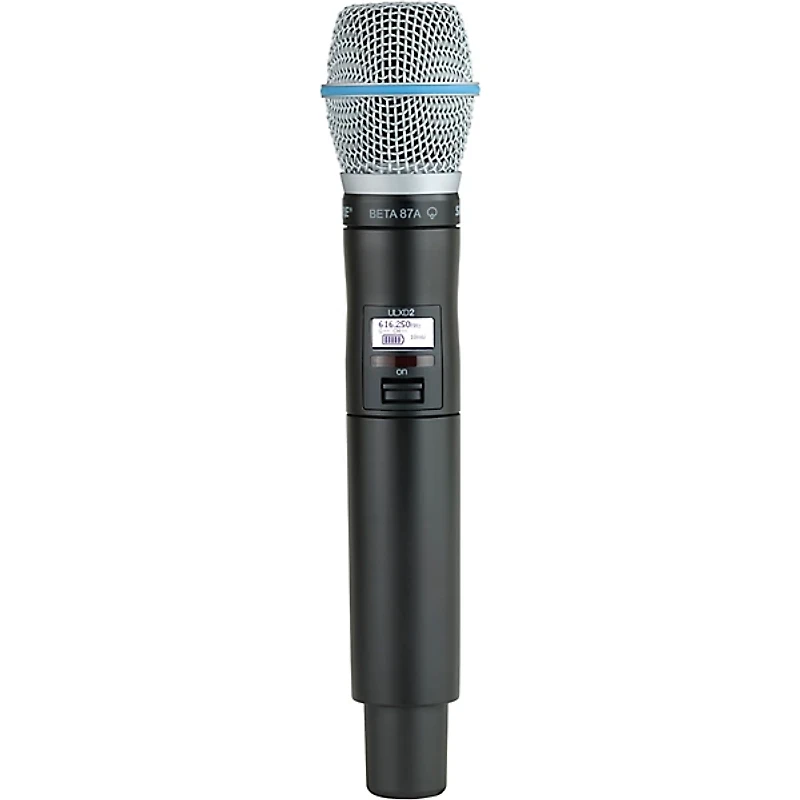 Shure ULXD2/B87A Wireless Handheld Microphone Transmitter With Interchangeable BETA 87A Microphone Cartridge