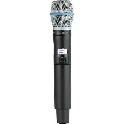 Shure ULXD2/B87A Wireless Handheld Microphone Transmitter With Interchangeable BETA 87A Microphone Cartridge