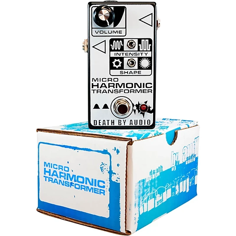 Death By Audio Micro Harmonic Transformer Fuzz Effects Pedal Black and White