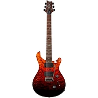 PRS Wood Library Custom 24 Electric Guitar - Fire Red Gray Black Fade