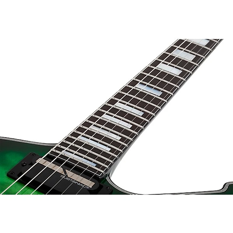 Schecter Guitar Research E-1 FR S Special-Edition Electric Guitar Green Burst