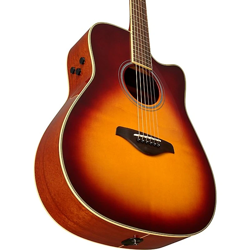 Yamaha FGC-TA TransAcoustic Dreadnought Cutaway Acoustic-Electric Guitar