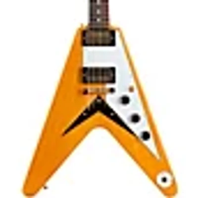Gibson Custom 1958 Korina Flying V White Pickguard Electric Guitar Natural