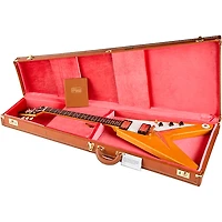 Gibson Custom 1958 Korina Flying V White Pickguard Electric Guitar Natural