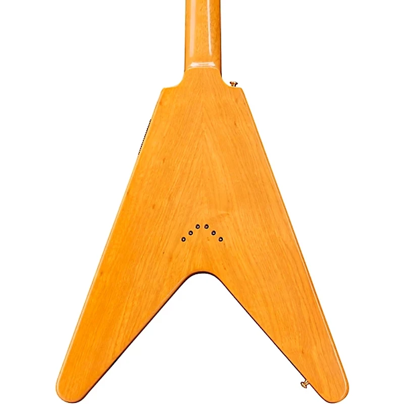 Gibson Custom 1958 Korina Flying V Black Pickguard Electric Guitar - Natural