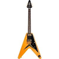 Gibson Custom 1958 Korina Flying V Black Pickguard Electric Guitar - Natural