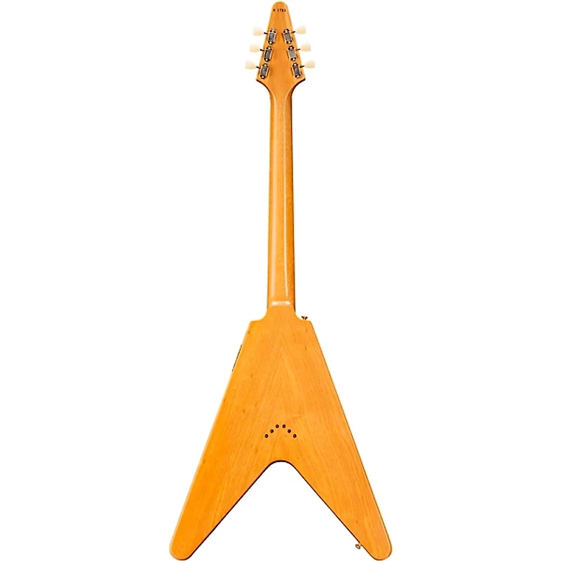 Gibson Custom 1958 Korina Flying V Black Pickguard Electric Guitar - Natural