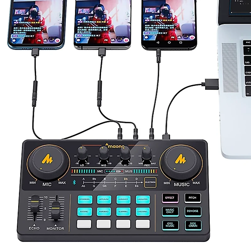 maono MAONOCASTER Lite Portable All-In-One Podcast Production Studio