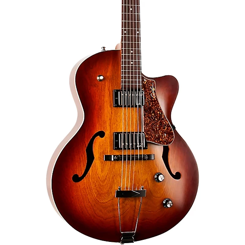 Godin 5th Avenue CW Kingpin II HB Hollow Body Electric Guitar Cognac Burst