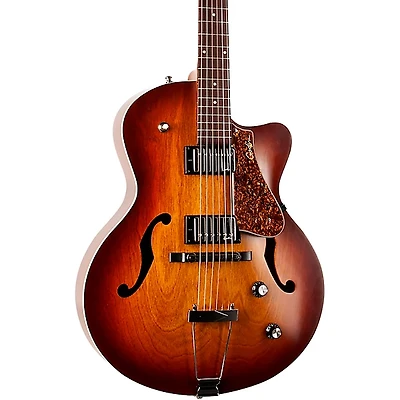 Godin 5th Avenue CW Kingpin II HB Hollow Body Electric Guitar Cognac Burst