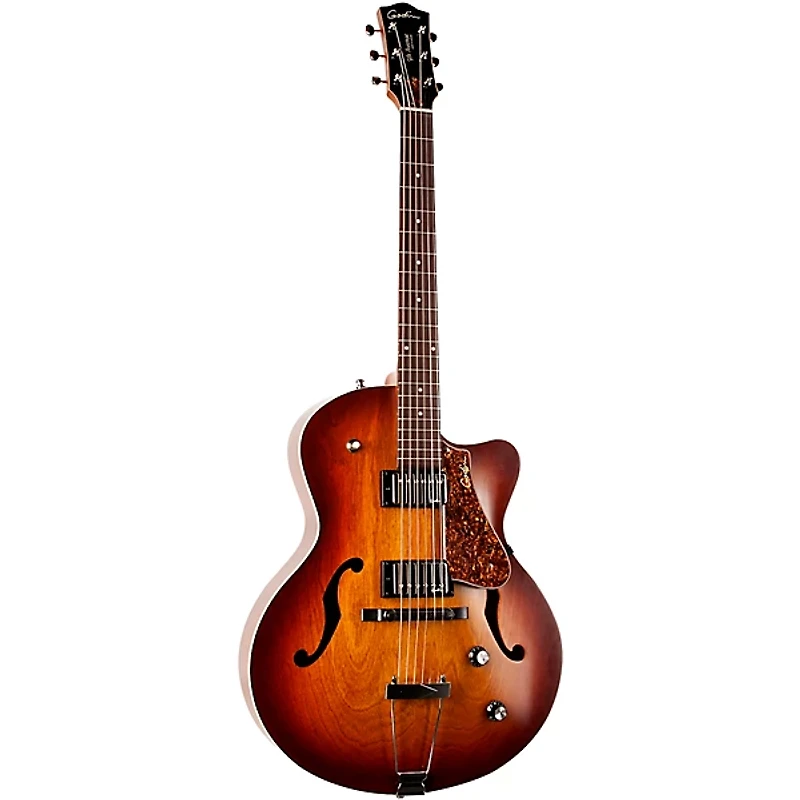 Godin 5th Avenue CW Kingpin II HB Hollow Body Electric Guitar Cognac Burst
