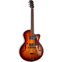 Godin 5th Avenue CW Kingpin II HB Hollow Body Electric Guitar Cognac Burst