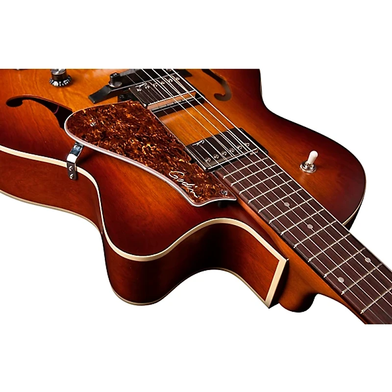 Godin 5th Avenue CW Kingpin II HB Hollow Body Electric Guitar Cognac Burst
