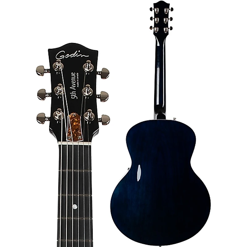 Godin 5th Avenue Night Club Hollow Body Electric Guitar Indigo Blue
