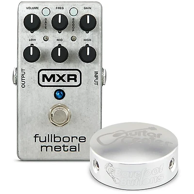 MXR M116 Fullbore Metal Distortion Guitar Effects Pedal With Free Barefoot Bottom Silver V1 Guitar Center Standard Footswitch Cap