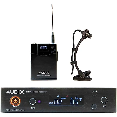 Audix AP41 SAX Wireless Microphone System with R41 Diversity Receiver, B60 Bodypack and ADX20I Clip-on Condenser Microphone