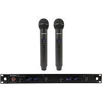 Audix AP42 OM5 Dual Handheld Wireless Microphone System with R42 Two Channel Diversity Receiver and Two H60/OM5 Handheld Transmitters