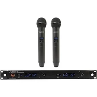 Audix AP42 OM5 Dual Handheld Wireless Microphone System with R42 Two Channel Diversity Receiver and Two H60/OM5 Handheld Transmitters