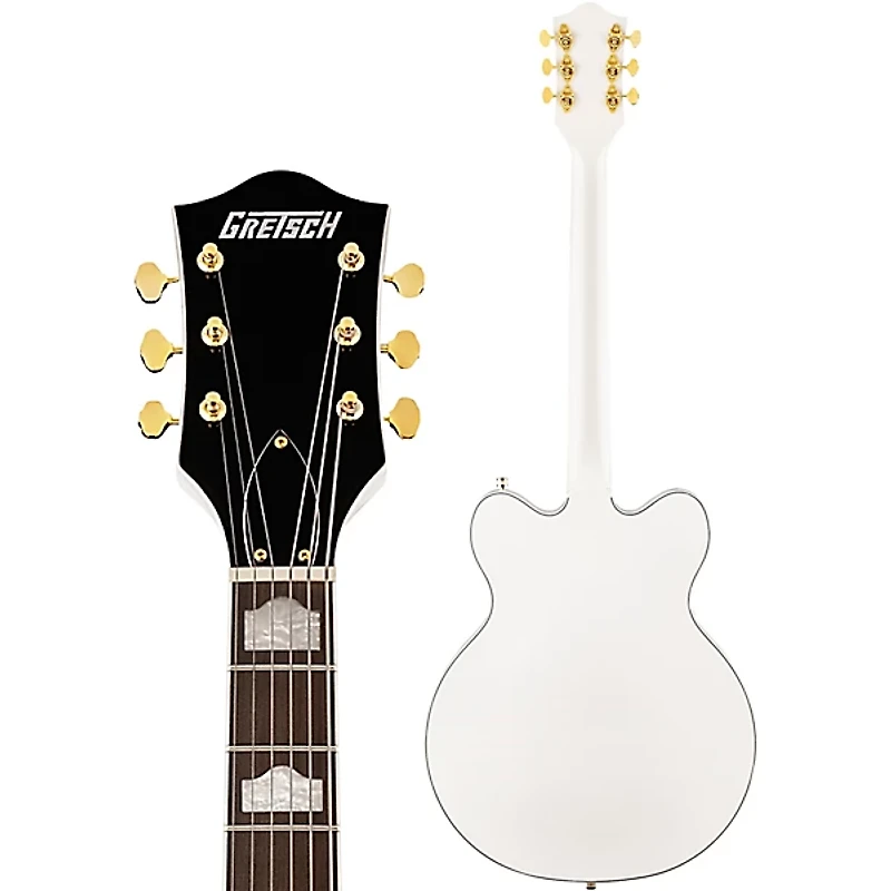 Gretsch Guitars G5422GLH Electromatic Classic Hollowbody Double-Cut With Gold Hardware Left-Handed Electric Guitar Snow Crest White