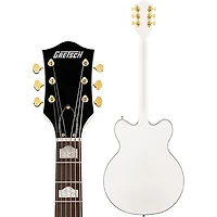 Gretsch Guitars G5422GLH Electromatic Classic Hollowbody Double-Cut With Gold Hardware Left-Handed Electric Guitar Snow Crest White