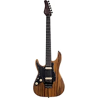 Schecter Guitar Research SVSS Exotic Left-Handed Electric Guitar Black Limba