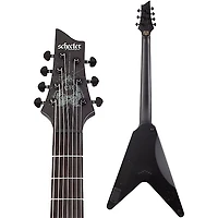 Schecter Guitar Research Chris Howorth V-7 Snake Cross Electric Guitar Satin Black
