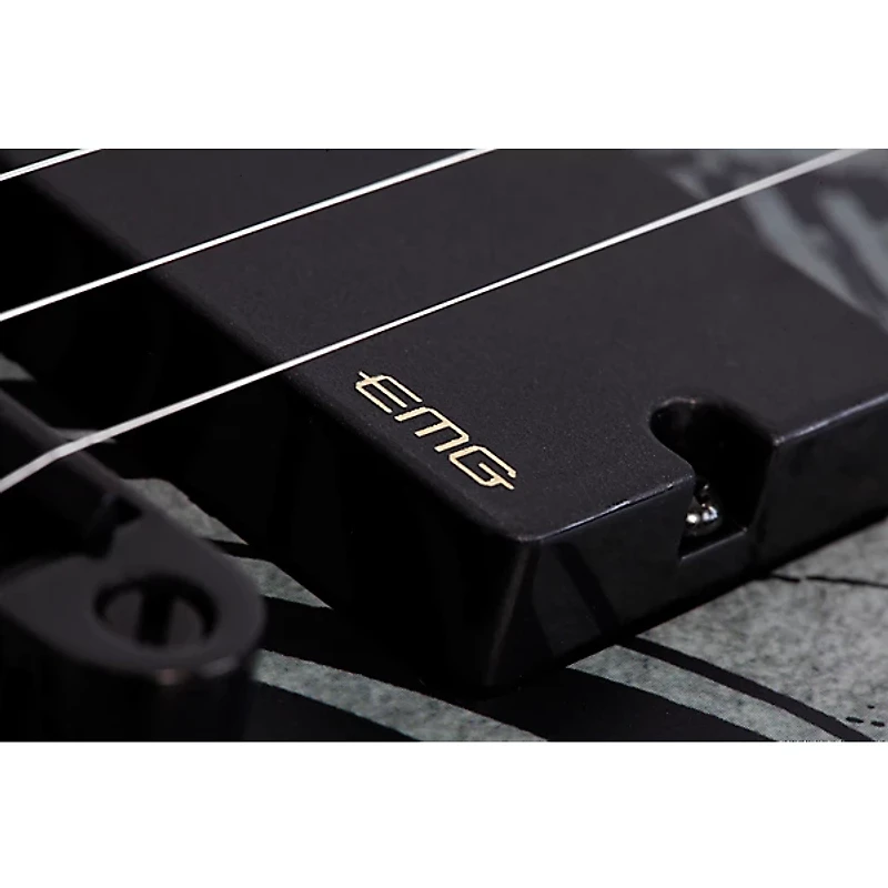 Schecter Guitar Research Chris Howorth V-7 Snake Cross Electric Guitar Satin Black