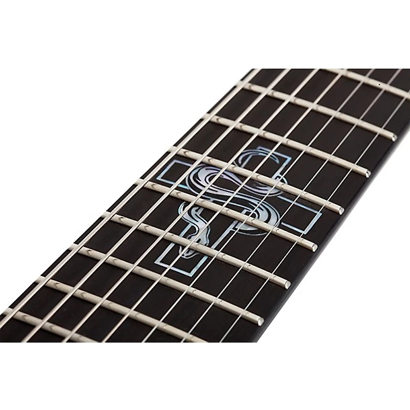 Schecter Guitar Research Chris Howorth V-7 Snake Cross Electric Guitar Satin Black