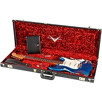 Fender Custom Shop Limited-Edition Texas Stratocaster Heavy Relic Electric Guitar Blue Flake/Candy Apple Red/Aged Olympic White