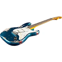 Fender Custom Shop Limited-Edition Texas Stratocaster Heavy Relic Electric Guitar Blue Flake/Candy Apple Red/Aged Olympic White