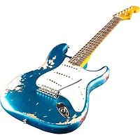 Fender Custom Shop Limited-Edition Texas Stratocaster Heavy Relic Electric Guitar Blue Flake/Candy Apple Red/Aged Olympic White