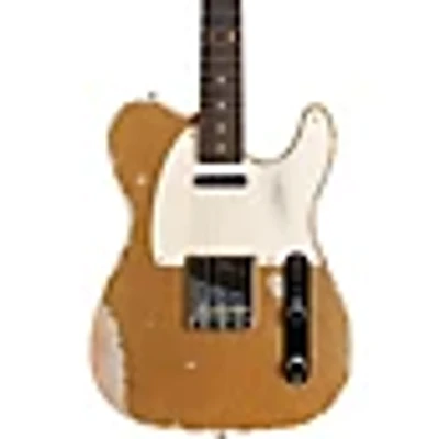 Fender Custom Shop Limited-Edition Texas Telecaster Heavy Relic Electric Guitar Gold Metal Flake/Aged Olympic White