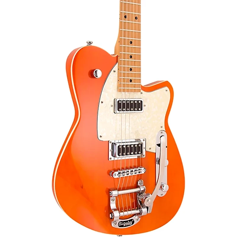 Reverend Flatroc Roasted Maple Fingerboard Electric Guitar Rock Orange