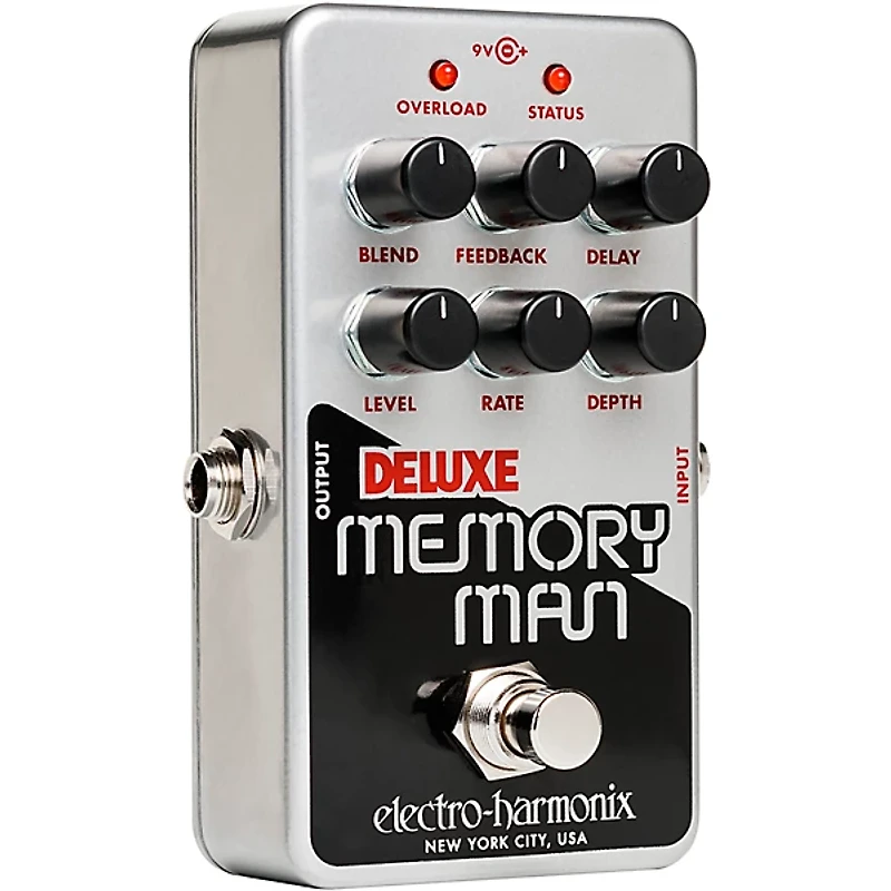Electro-Harmonix Nano Deluxe Memory Man Analog Delay Effects Pedal Silver