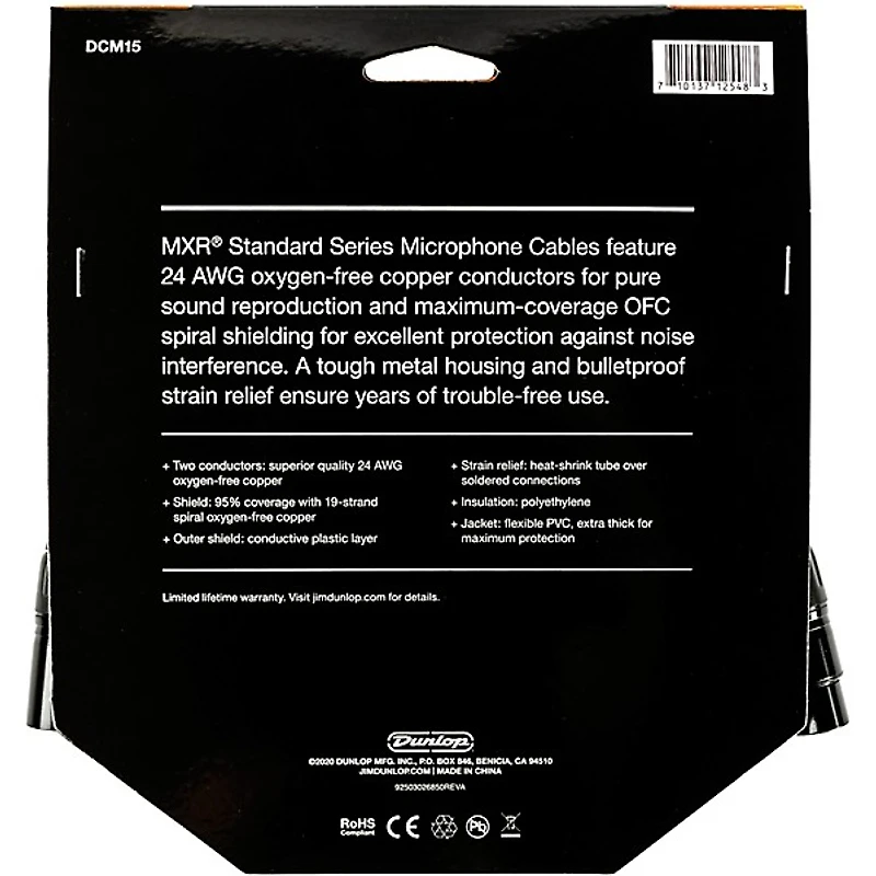 MXR XLR Microphone Cable
