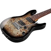 Ibanez AZ Premium 7 String Electric Guitar Charcoal Black Burst