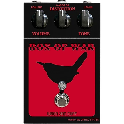 Wren And Cuff Box of War OG Fuzz Effects Pedal Red and Black