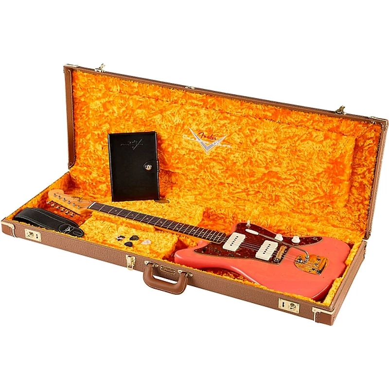 Fender Custom Shop '62 Jazzmaster Journeyman Relic Electric Guitar Super Faded Aged Fiesta Red