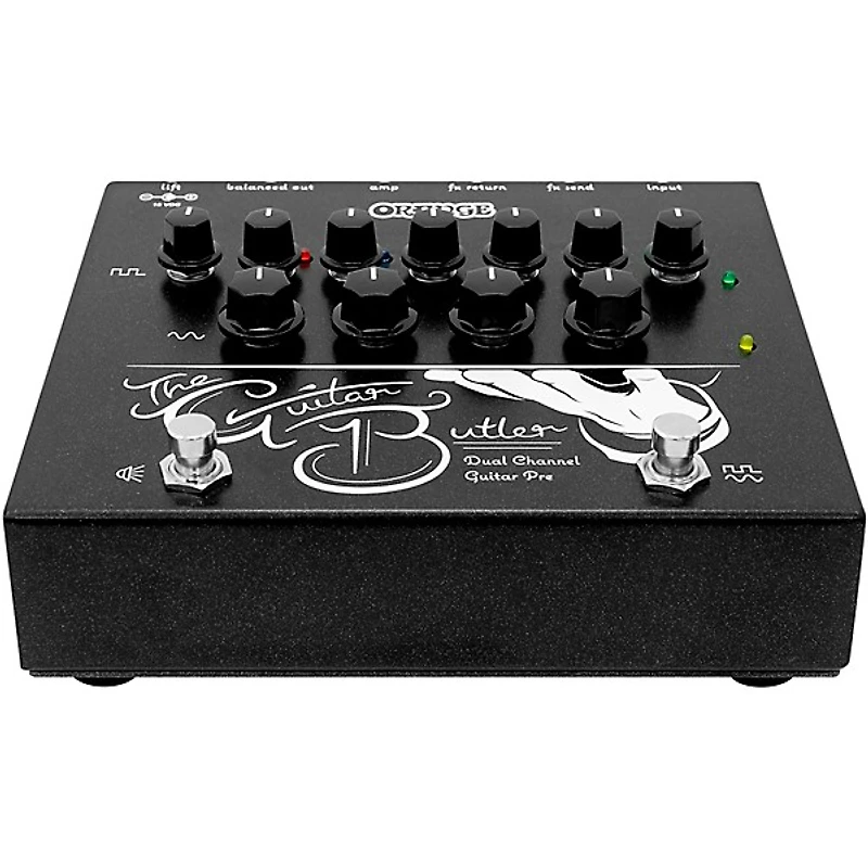 Orange Amplifiers Guitar Butler Dual Channel Guitar Preamp Effects Pedal Black