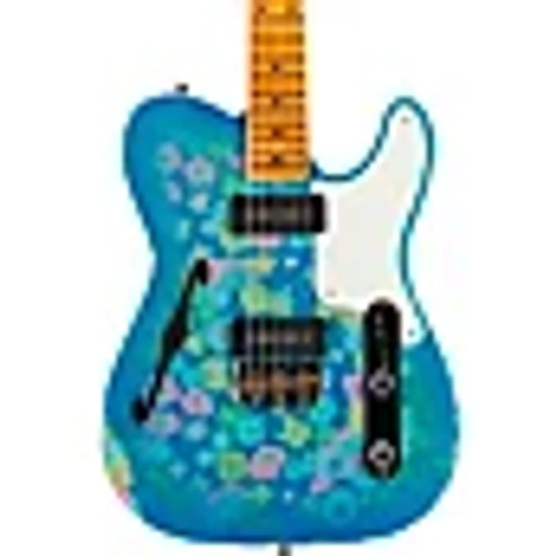 Fender Custom Shop Limited-Edition Dual P-90 Telecaster Relic Electric Guitar Blue Flower