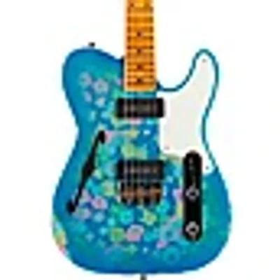 Fender Custom Shop Limited-Edition Dual P-90 Telecaster Relic Electric Guitar Blue Flower